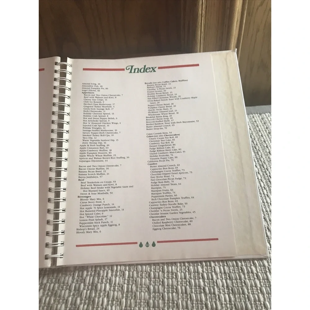 Treasury of Christmas Cookbook Recipe Collection Holiday‎ Spiral Bound